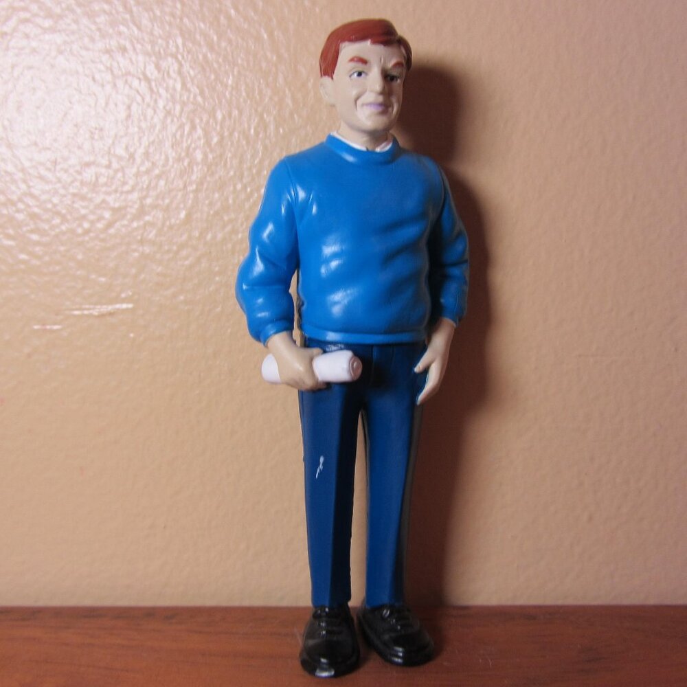 5 for $20 - doll house dolls pretend play marvel education man in blue (W4253)